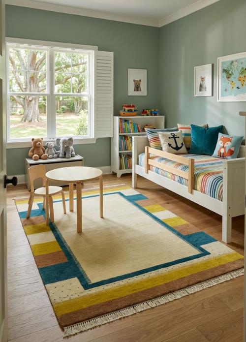 Cream Border Tribal 6X8 Indo-Gabbeh Oriental Rug