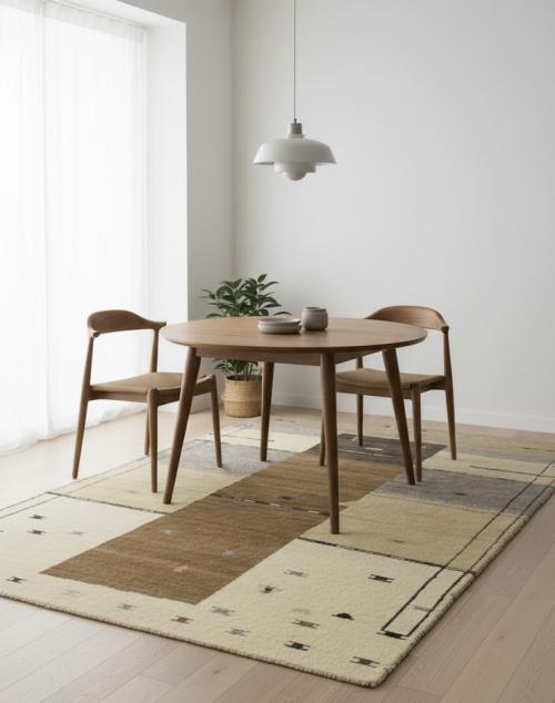 5'2 x 7'5 Hand Knotted Indo-Gabbeh Oriental Wool Rug