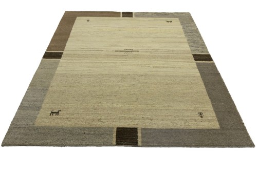 Multicolored Border Tribal 6X8 Indo-Gabbeh Oriental Rug