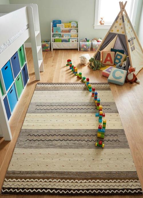 Multicolored Stripes Tribal 5'5X8 Indo-Gabbeh Oriental Rug