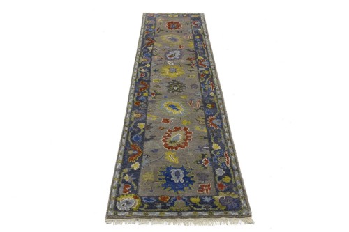 Floral Colorfast 2'5X9'9 Oushak Chobi Oriental Runner Rug