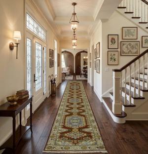Rusty Red Tribal 3X10 Indo-Viss Oriental Runner Rug