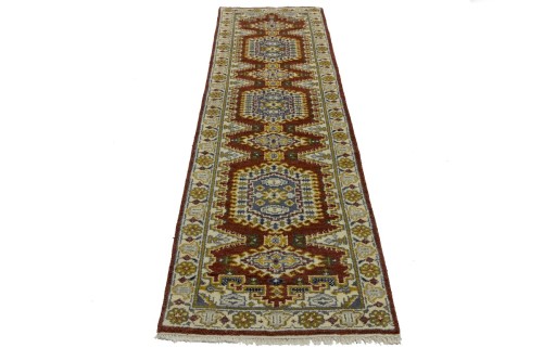 Rusty Red Tribal 3X10 Indo-Viss Oriental Runner Rug
