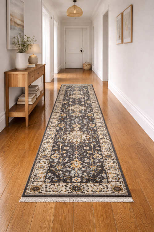 Floral Colorfast 2'6X9'9 Oushak Chobi Oriental Runner Rug