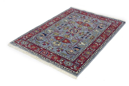 Gray Floral 4X6 Indo-Mahal Oriental Rug