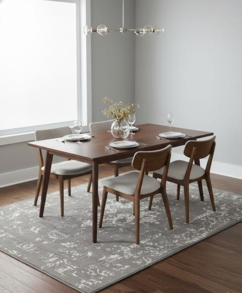 Brown Transitional Floral 6'x8' Modern Wool Rug