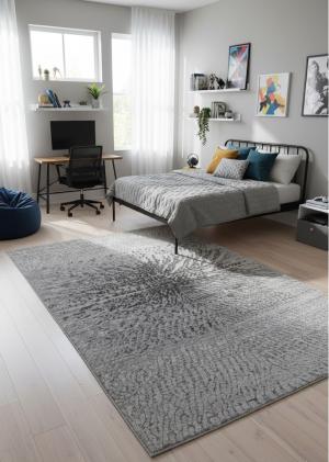 Multicolored Abstract 5'5"x8' Wool Modern Oriental Rug