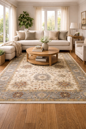 10'0 X 13'10 Cream Hand Knotted Osh Chobi Peshawar Wool Rug