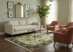 6'1 X 9'2 Hand Knotted Peshawar Osh Chobi Oriental Wool Rug