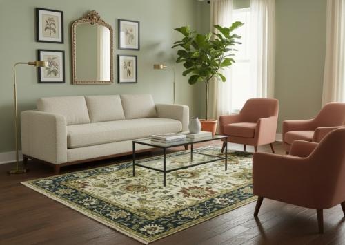 6'1 X 9'2 Hand Knotted Peshawar Osh Chobi Oriental Wool Rug