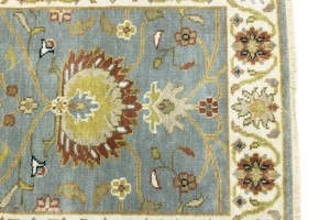 Blue-gray Floral Osh Chobi 2'5X10 Peshawar Oriental Runner Rug