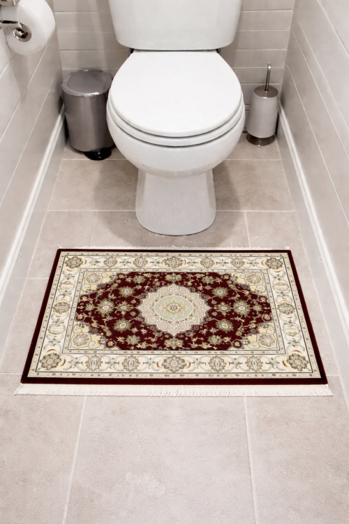 Red Floral 2X3 Indo-Nain Oriental Rug