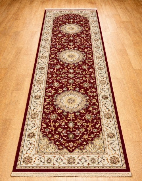 Red Floral 3X8 Indo-Nain Oriental Runner Rug