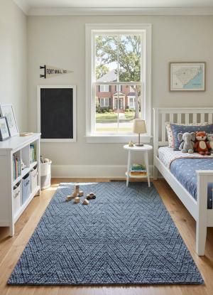 Geometric Grey Handmade 4'7" x 6'4" Modern Rug