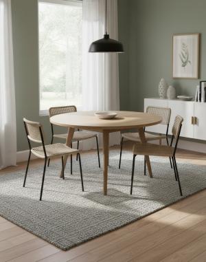 Cream Gray 5X7 Modern Rug