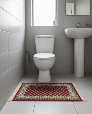 Red Floral 2X3 Indo Botemir Oriental Rug