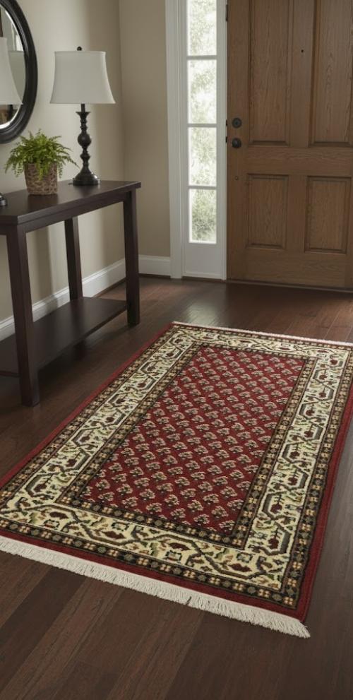 Red Floral 2'4X4'8 Indo Botemir Oriental Rug