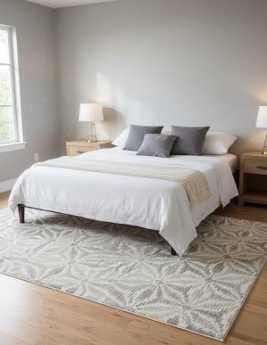 Abstract Hand-Tufted 5X8 Modern  Rug