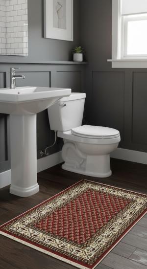 Red Floral 3X5 Indo Botemir Oriental  Rug