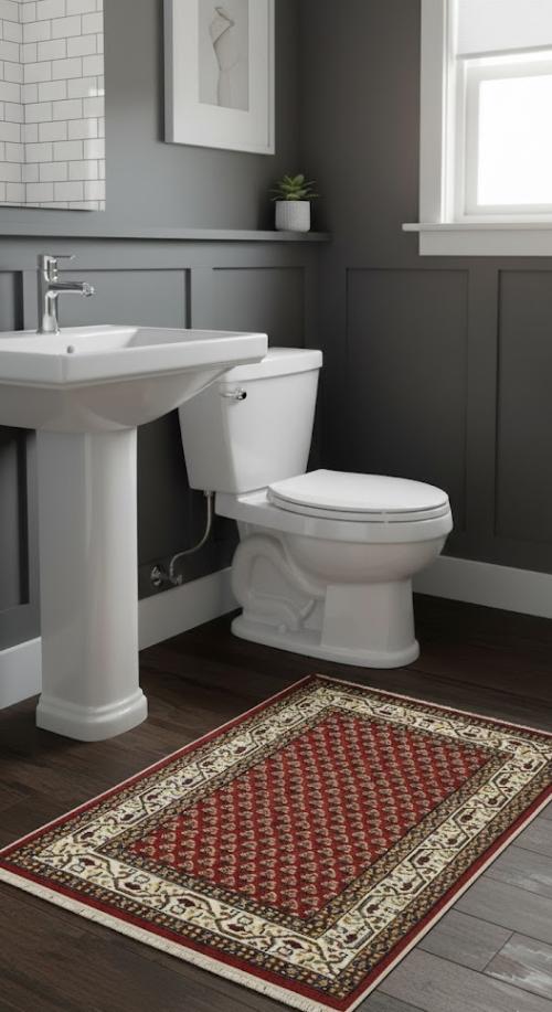 Red Floral 3X5 Indo Botemir Oriental  Rug