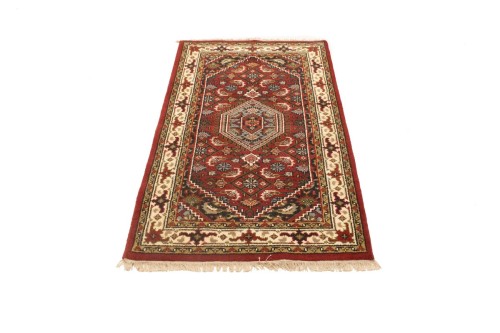 Red Floral Tribal 3X5'5 Indo-Bidjar Oriental Rug