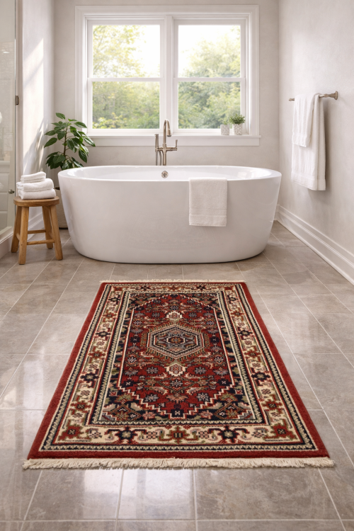 Red Floral Tribal 3X5 Indo-Bidjar Oriental Rug