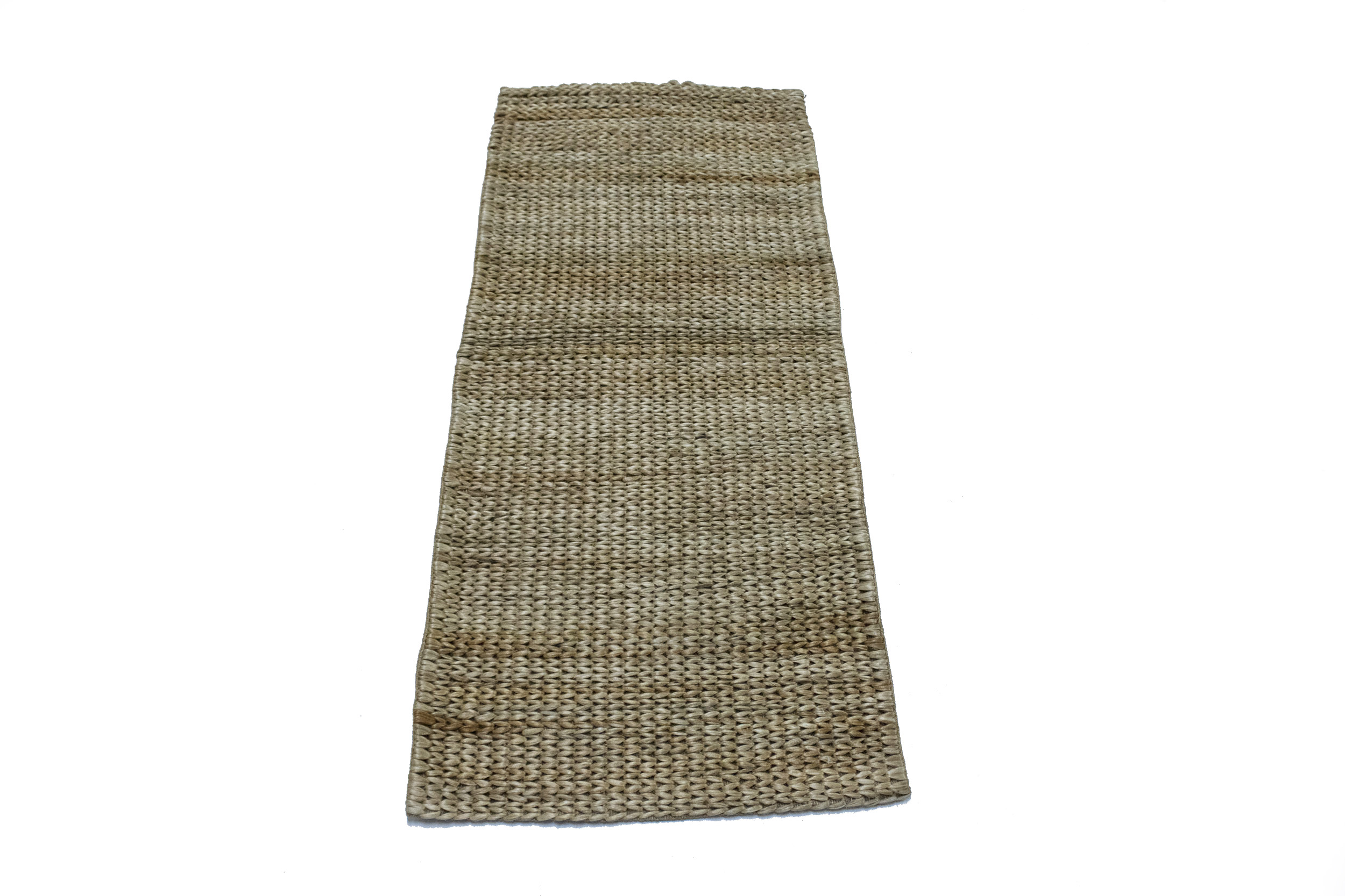 2'1 x 5'3 Natural Brown Zero Count Braided Modern Rug - Image 12