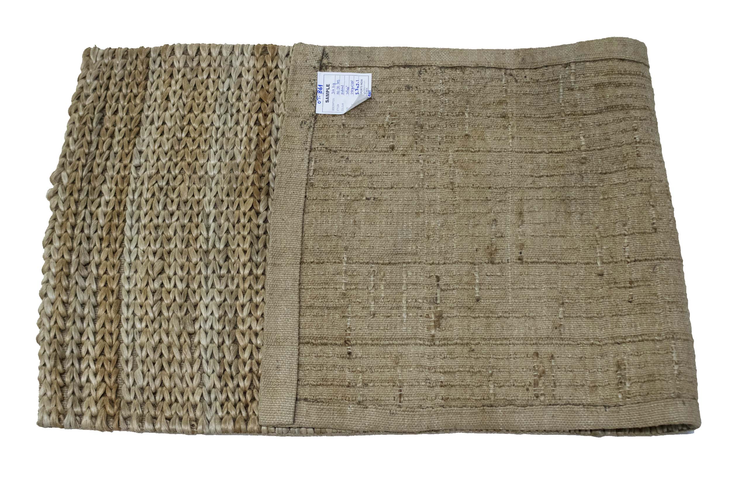 2'1 x 5'3 Natural Brown Zero Count Braided Modern Rug - Image 13