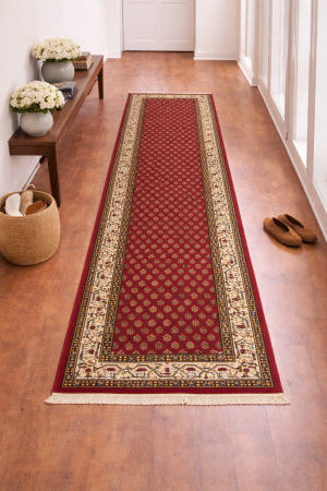 Red Floral 3X10 Indo Botemir Oriental Runner  Rug