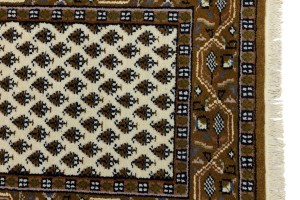 Cream Floral 2'5X8'8 Indo Botemir Oriental Runner Rug