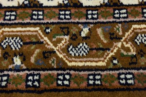 Cream Floral 2'5X8'8 Indo Botemir Oriental Runner Rug