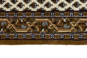 Cream Floral 2'5X8'8 Indo Botemir Oriental Runner Rug