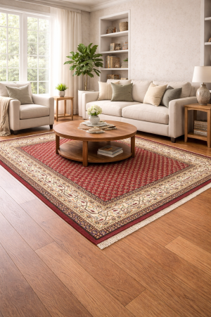 Red Floral 6X8 Indo Botemir Oriental Rug