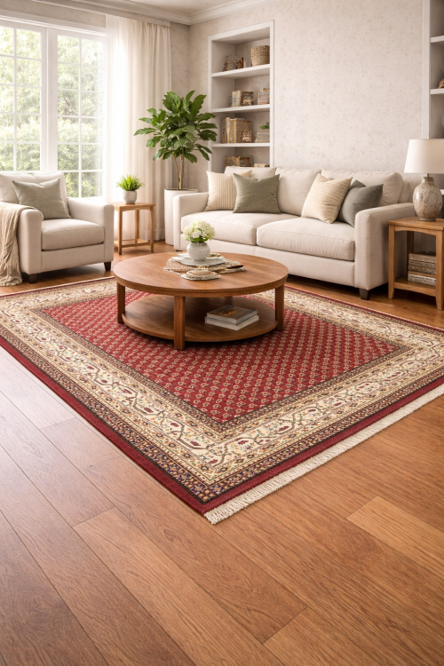 Red Floral 6X8 Indo Botemir Oriental Rug