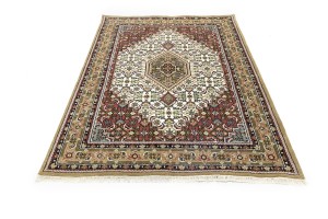 Cream Floral Tribal 6X8 Indo-Bidjar Oriental Rug