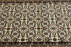 Cream Floral Tribal 4X6 Indo-Bidjar Oriental Rug