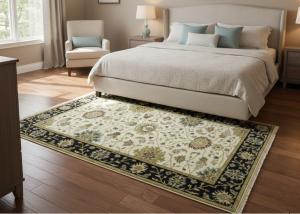 5'0 X 8'0 Hand Knotted Peshawar Cream Floral Wool Rug