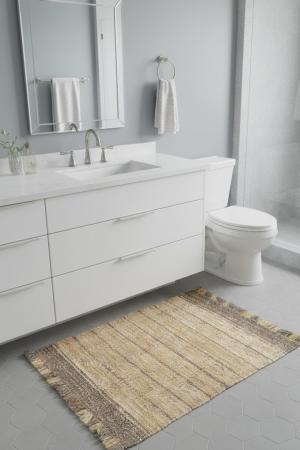 2'0 X 3'0 Beige & Gray Sumak Flat-Weave Jute Modern Rug
