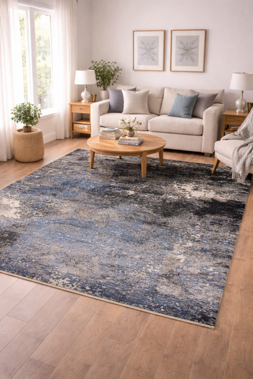 7'11 X 9'11 Hand Knotted Multicolored Bamboo Silk Modern Rug