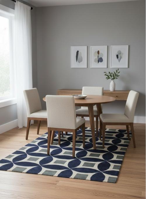 Geometric Modern 5X8 Hand-Tufted Rug