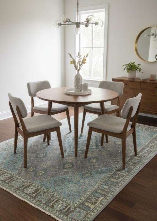 Taupe Tribal 6X9 Indo-Joshaghan Oriental Rug