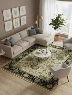 Cream Floral Osh Chobi 8X10 Peshawar Oriental Rug