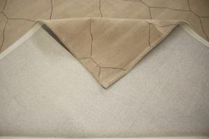 Beige Modern Geometric 9X9 Hand-Tufted Square Rug