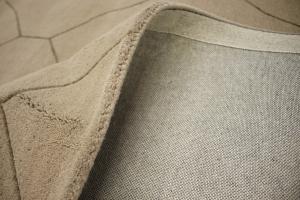 Beige Modern Geometric 9X9 Hand-Tufted Square Rug