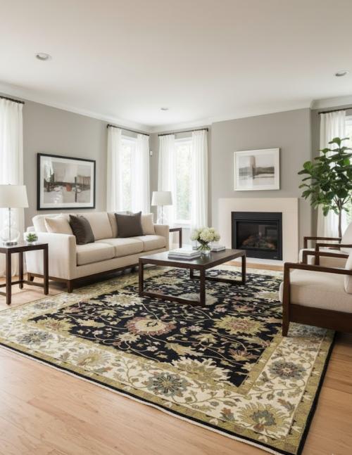 8'11 X 12'0 Hand Knotted Osh Chobi Floral Peshawar Wool Rug