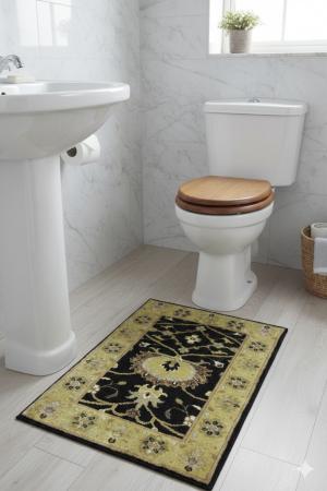 Black Floral Osh Chobi 2X3 Peshawar Oriental Rug