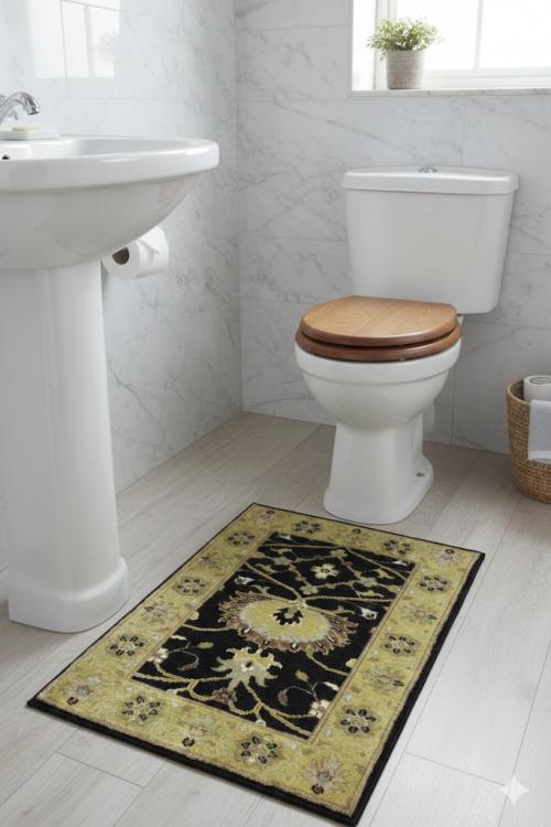 Black Floral Osh Chobi 2X3 Peshawar Oriental Rug