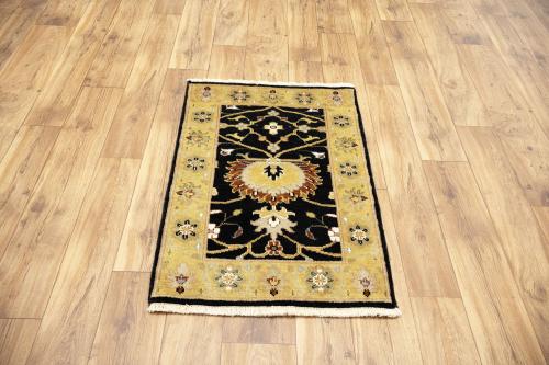 2'0 x 3'0 Hand Knotted Floral Oushak Chobi Oriental Wool Rug