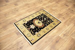 2'0 x 3'0 Hand Knotted Floral Oushak Chobi Oriental Wool Rug