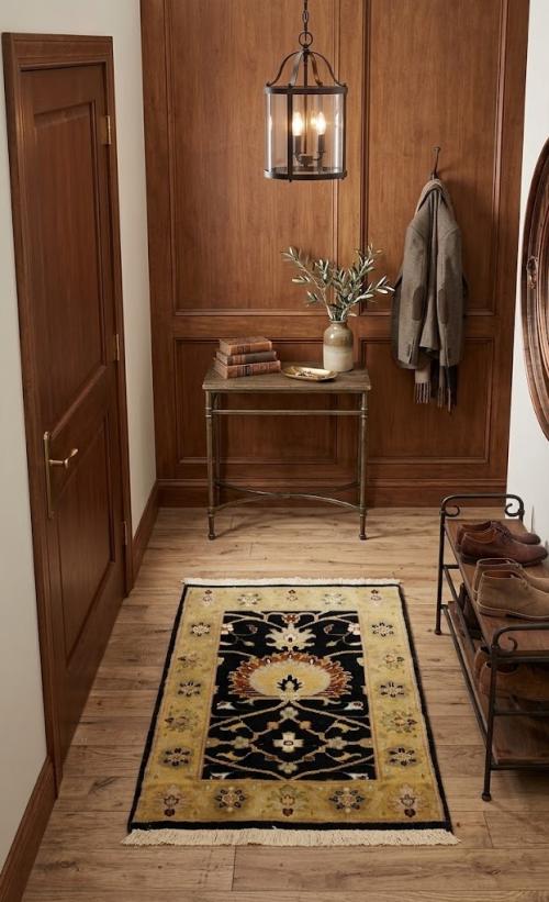 2'0 x 3'0 Hand Knotted Floral Oushak Chobi Oriental Wool Rug